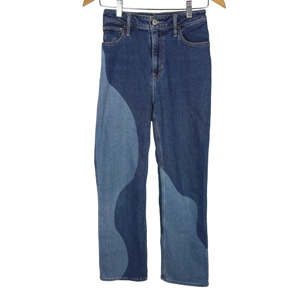 Hollister Two-Tone Wavy Ultra High Rise Dad Jeans Size 25 1S Indie Streetwear